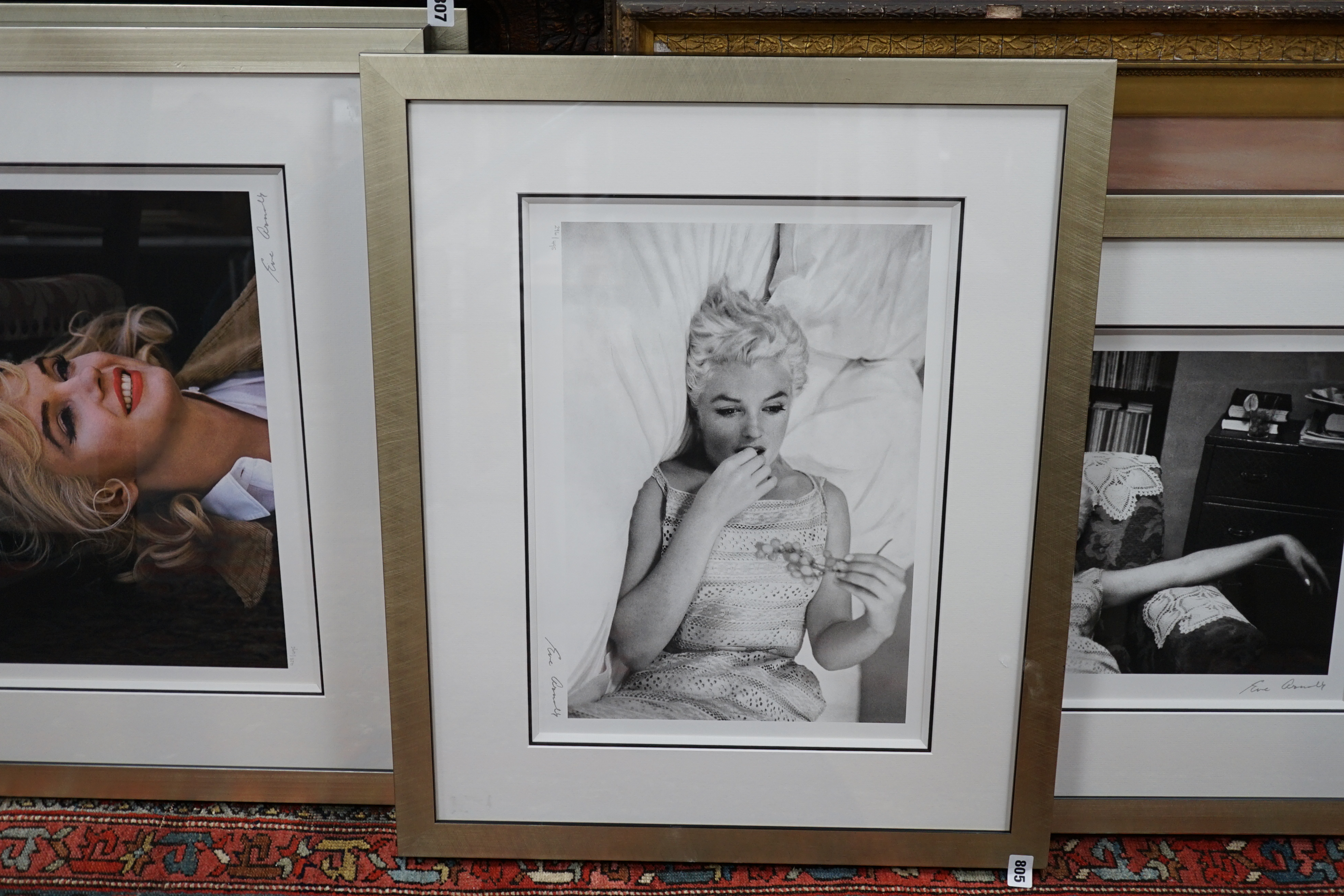 Eve Arnold (1912-2012), limited edition re-printed photograph, Marilyn Monroe, pencil numbered 296/495 and signed by Arnold, with documentation, 49cm x 35cm. Condition - good
